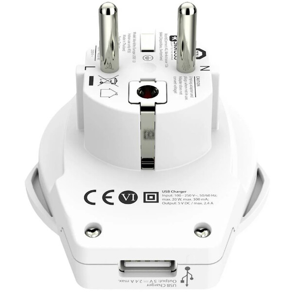 Skross Fuente energética Adaptador de viaje World to Europe USB 1.0