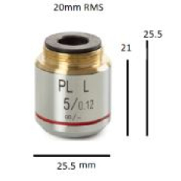 Euromex Objetivos BS.8105, Plan PL 5x/0.12, w.d. 26.1 mm, infinity (bScope)