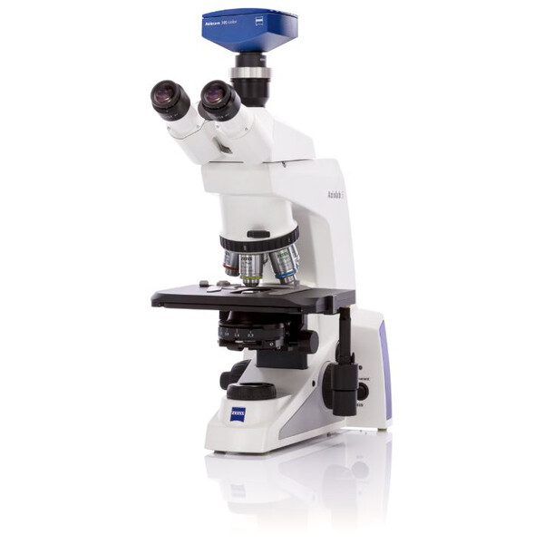 ZEISS Microscopio , Axiolab 5, trino, infinity, plan, 10x, 63x, 10x/22, Dl, LED, 10W, incl. adaptador de cámara, Axiocam