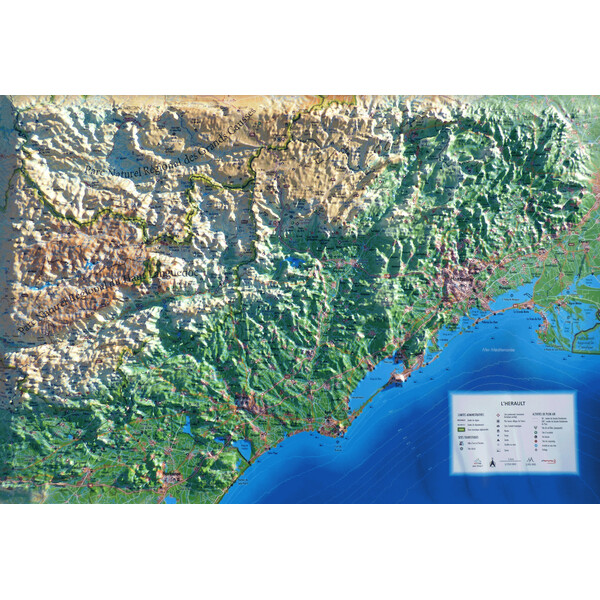 3Dmap Mapa regional L'Hérault