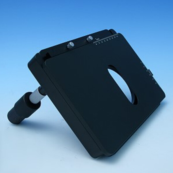 ZEISS Mesa en cruz 75x50 L accionamiento ergonómico fijo, con revestimiento de anodizado duro