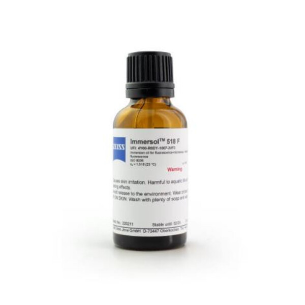 ZEISS Aceite de inmersión Immersol 518 F sin fluorescencia, lubricante 20 ml