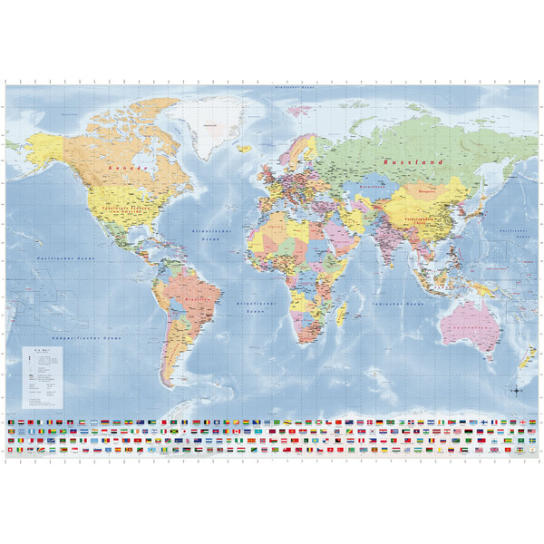 GeoMetro Mapamundi politisch (140 x 100 cm)