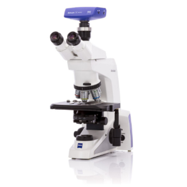 ZEISS Microscopio , Axiolab 5 para Luz reflejada LED, Fluorescencia, trino, 10x/22, infinity, plan, 5x, 10x, 40x, 100x, DL, 10W, incl. Cámara