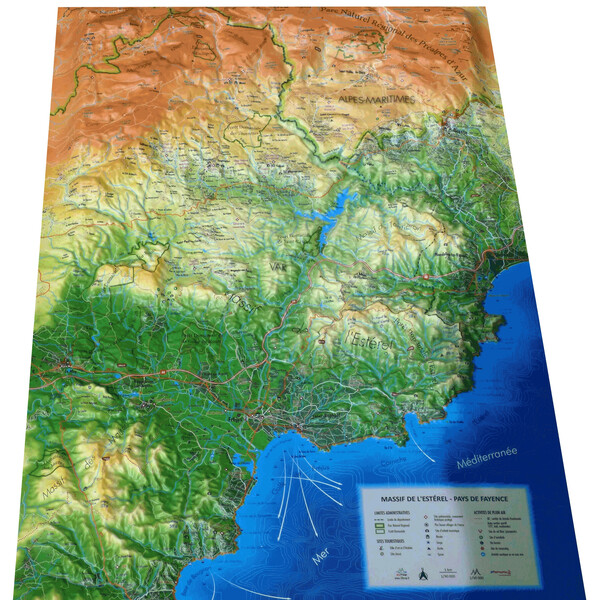 3Dmap Mapa regional Massif de l'Estérel et du Pays de Fayence