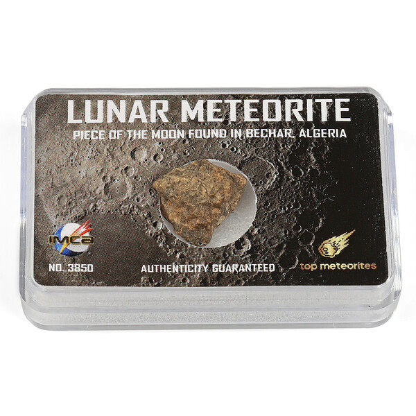 Top Meteorites Meteorito lunar auténtico Bechar Argelia 1,25-1,75g