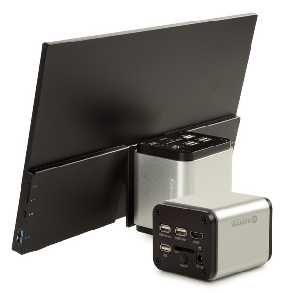 Euromex Cámara VC.3039-HDS, color, 1/2,8", 1,45 µm, 60/30 fps, 8 MP, HDMI/USB, pantalla HD de 13 pulgadas