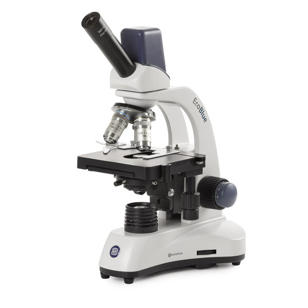 Euromex Microscopio EC.1155, mono, digital, 40x-1000x, DL, LED, 10x/18 mm, Mesa en cruz X-Y, 5 MP