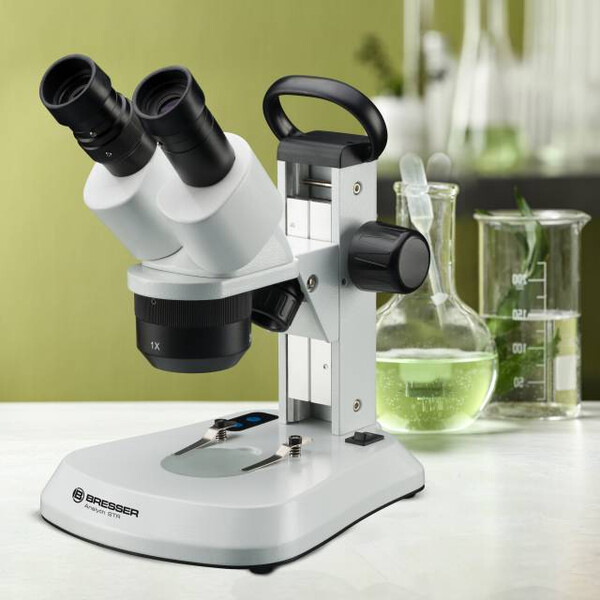 Bresser Microscopio estereo Analyth STR 10x-40x bino; Greenough; 50 mm; 10x/20; 10-40x; LED, cámara, 2 MP