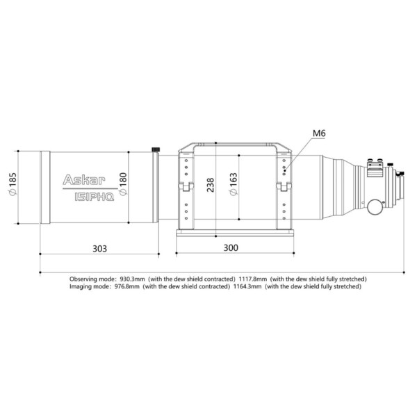 Askar Refractor apocromático AP 151/1057 151PHQ OTA