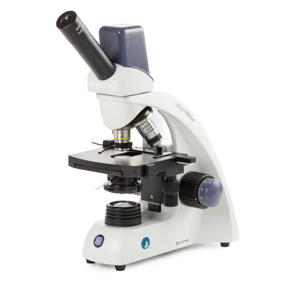 Euromex Microscopio MB.1655-1, mono, DIN 160, acro, 40x-600x, 10x/18, Dl, digital, batería, LED, 1 W
