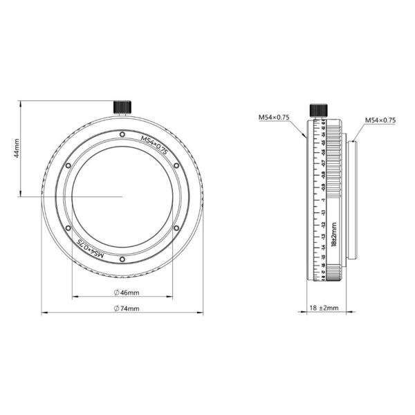 Askar Manguito de extensión Adapter M54/M54 16-20mm