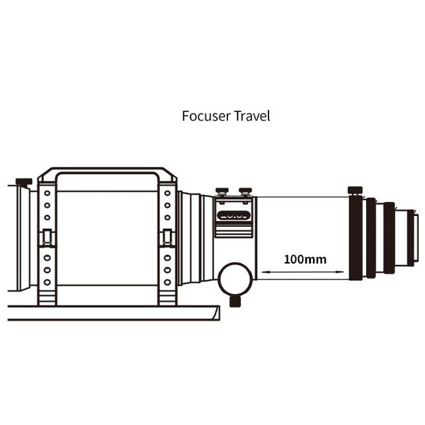 ZWO Refractor apocromático FF80 AP 80/600 Quadruplet OTA