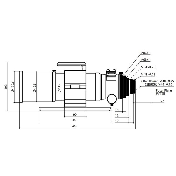 Sharpstar Refractor apocromático AP 100/550 Z4 OTA