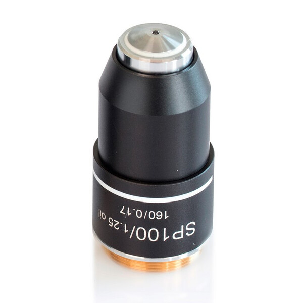 Kern Objetivos: OBB-A1565, e-plan, achro, 100x/1,25, aceite, distancia de trabajo 0,07 mm, con muelle, antifúngico