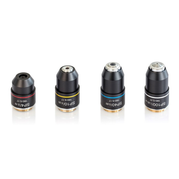 Kern Objetivos: OBB-A1565, e-plan, achro, 100x/1,25, aceite, distancia de trabajo 0,07 mm, con muelle, antifúngico