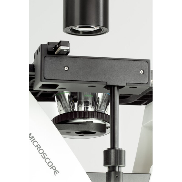 Kern Microscopio invertido OCM 167, FL, PH, trino, Abbe-N.A.-0,3-Condensador fijo, 10x-40x, Al, Dl, 5W LED