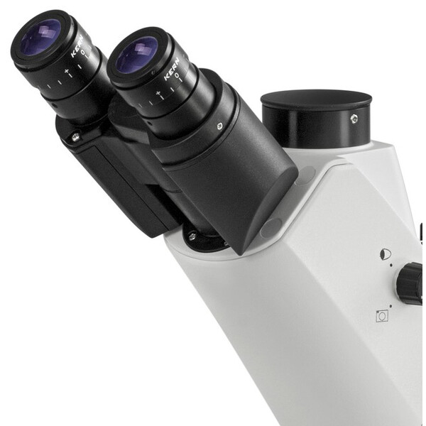 Kern Microscopio invertido OCM 167, FL, PH, trino, Abbe-N.A.-0,3-Condensador fijo, 10x-40x, Al, Dl, 5W LED