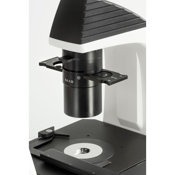 Kern Microscopio invertido OCM 168, FL, PH, trino, Abbe-N.A. 0,3 Condensador fijo, 10x-40x, 5W LED, Al/Dl