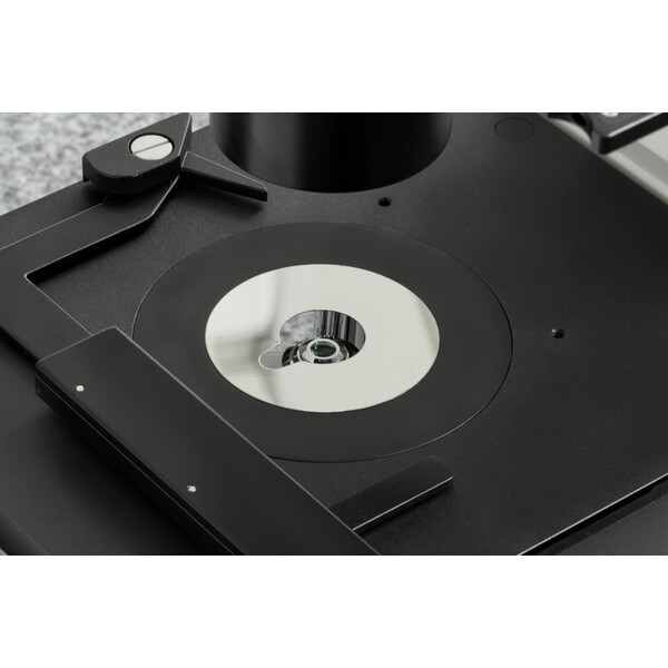 Kern Microscopio invertido OCM 168, FL, PH, trino, Abbe-N.A. 0,3 Condensador fijo, 10x-40x, 5W LED, Al/Dl