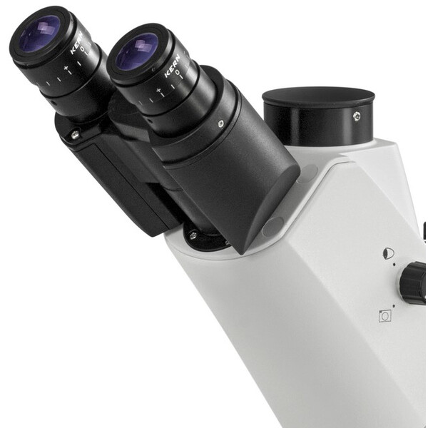 Kern Microscopio invertido OCM 168, FL, PH, trino, Abbe-N.A. 0,3 Condensador fijo, 10x-40x, 5W LED, Al/Dl