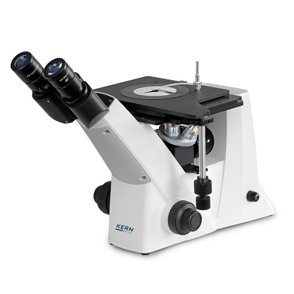 Kern Microscopio invertido OLM 170, POL, trino, inverso, 5x-50x, Al, LED 5W