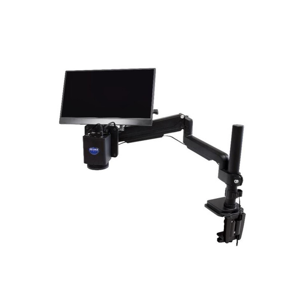 Optika Microscopio IS-4K3, zoom óptico 1x-18x, autofoco, 8 MP, 4K Ultra HD, soporte pantógrafo, 15,6