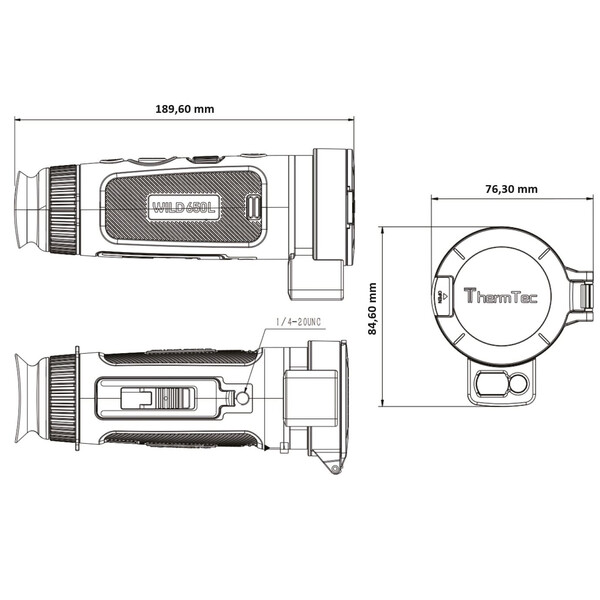 ThermTec Cámara térmica Wild 650L Laser Rangefinder