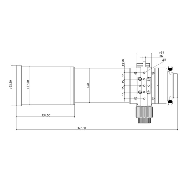 Askar Refractor apocromático AP 71/490 Flat-Field 71F OTA