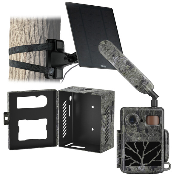 ZEISS Cámara de caza Set Secacam 7 & carcasa metálica & panel solar
