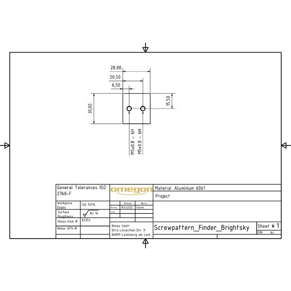 Omegon Binoculares Brightsky 22x70 - 45° + estuche