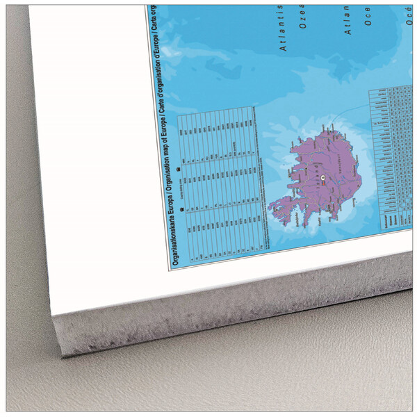 Stiefel Alemania Mapa organizativo político (100 cm x 140 cm)