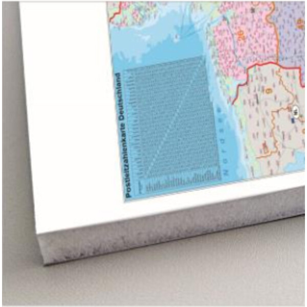 Stiefel Alemania Mapa de códigos postales político (100 cm x 140 cm)