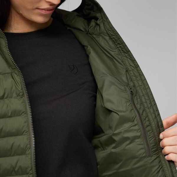 Fjällräven Sudadera con capucha Expedition Lätt W, 662 Deep Forest, L
