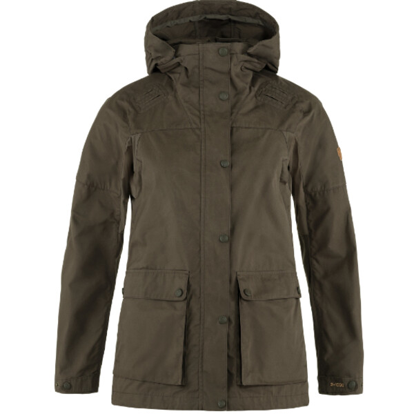 Fjällräven Chaqueta Forest Hybrid W, 633 Dark Olive, L