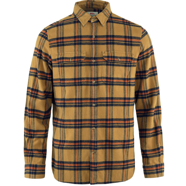 Fjällräven Camisa de franela gruesa Övik M, 232-215 Marrón alforfón-hoja de otoño, M
