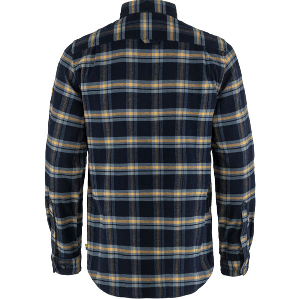 Fjällräven Camisa de franela pesada Övik M, 555-232 Azul marino oscuro-marrón alforfón, S