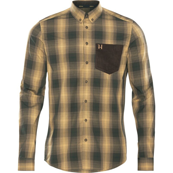 Härkila Camisa Akkan, amarillo/negro, talla L