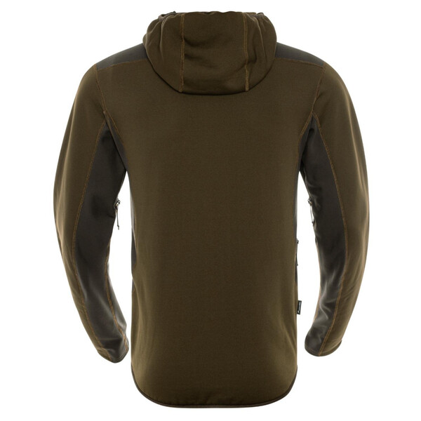 Härkila Sudadera con capucha de forro polar Deer Stalker, verde sauce/marrón sombra talla XXL