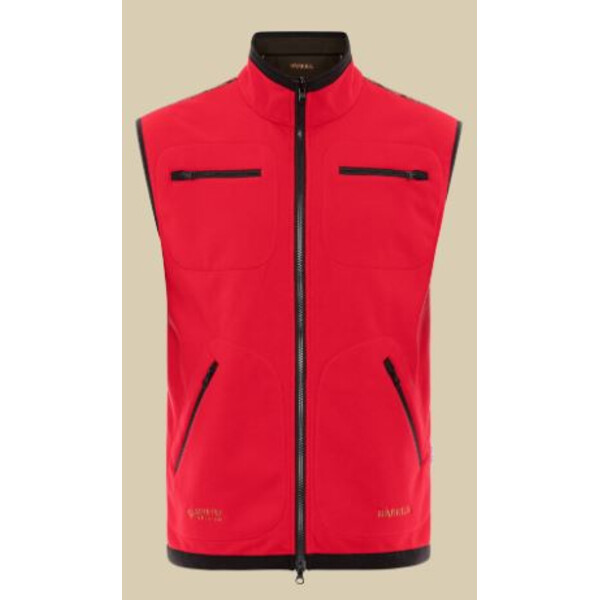 Härkila Chaleco de forro polar Kamko, marrón/rojo, talla L