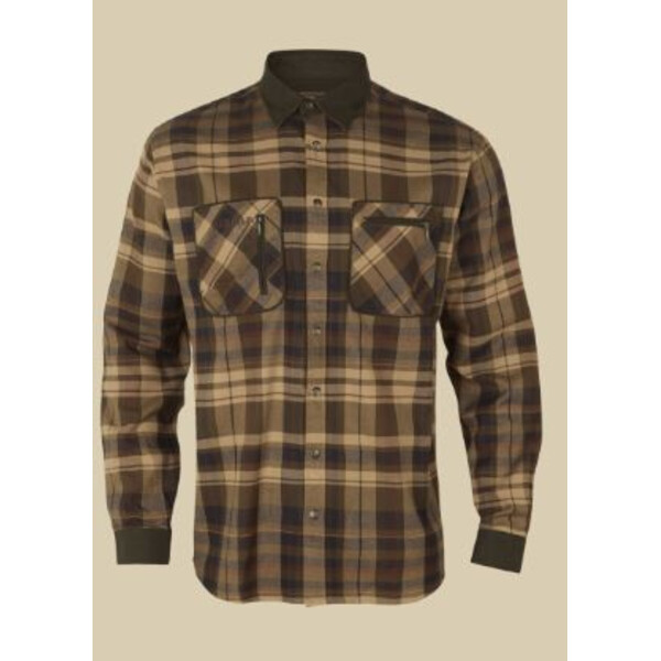 Härkila Camisa Pajala, beige/marrón, talla XL