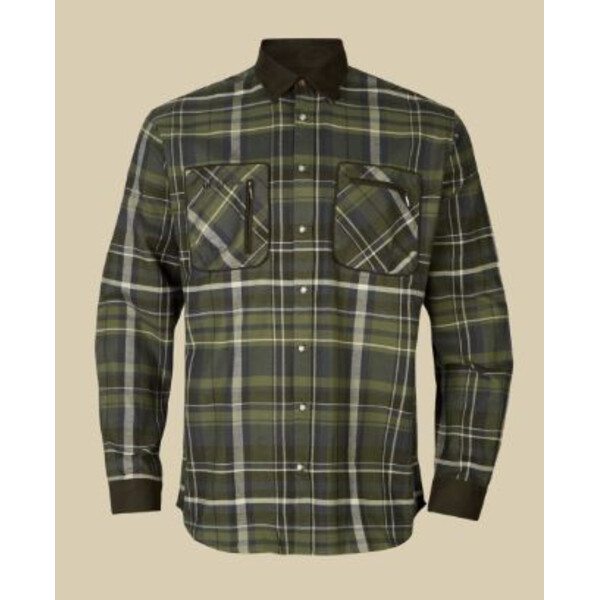 Härkila Camisa Pajala, cuadros oliva, talla M