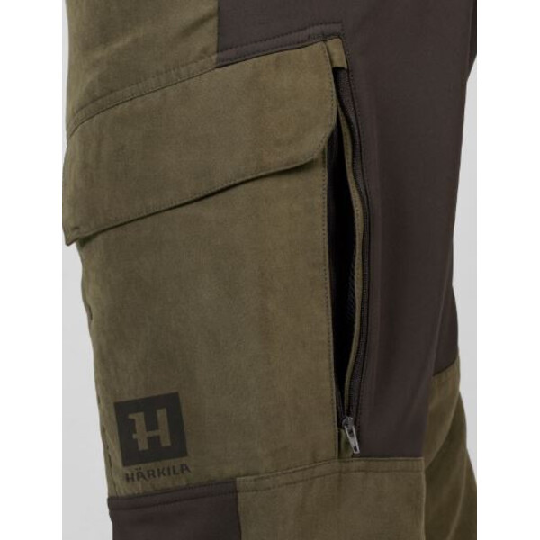 Härkila Pantalón escandinavo , verde sauce/marrón oscuro, talla 50