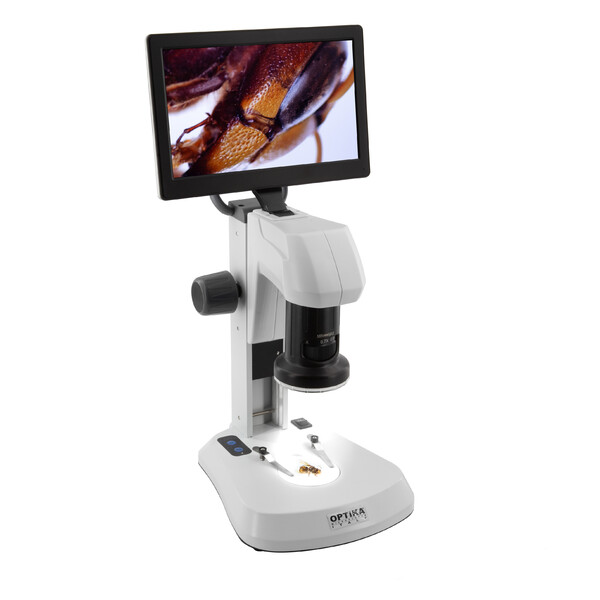Optika , Microscopio, SFX-85V, Zoom digital, monitor de 9", 8x-54x, LED, Luz transmitida y reflejada