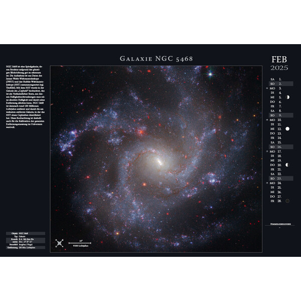 Astronomie-Verlag Calendarios Weltraum-Kalender 2025
