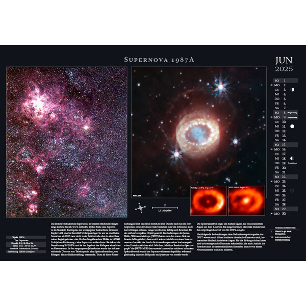 Astronomie-Verlag Calendarios Weltraum-Kalender 2025