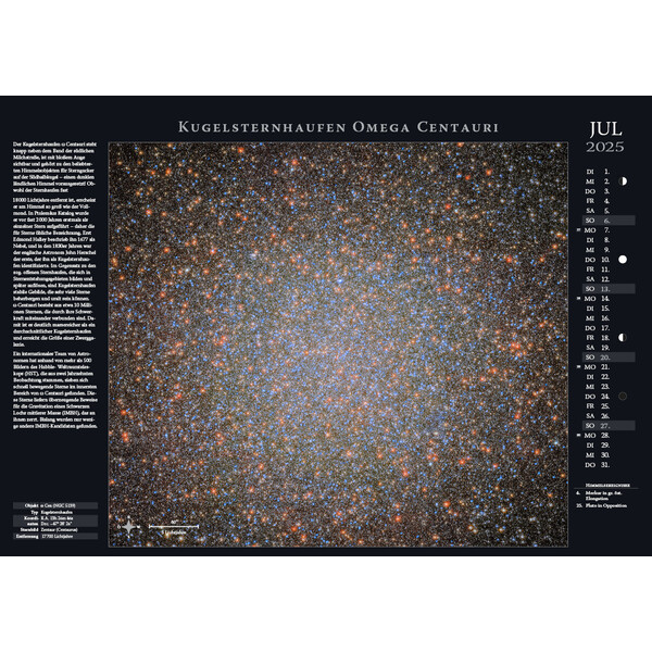 Astronomie-Verlag Calendarios Weltraum-Kalender 2025