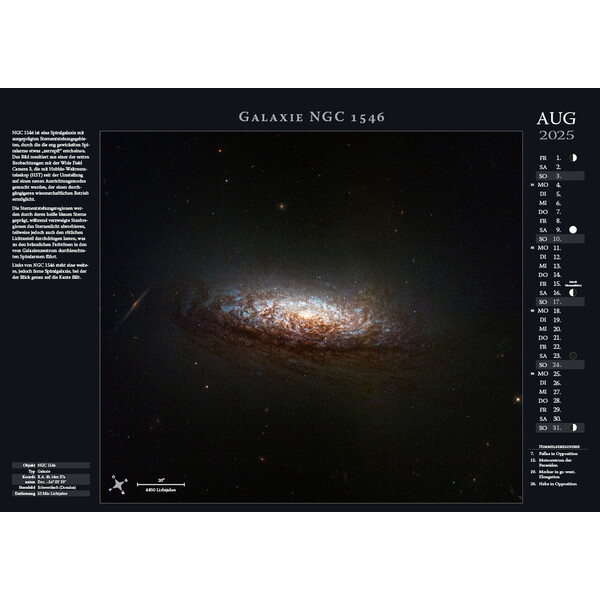 Astronomie-Verlag Calendarios Weltraum-Kalender 2025