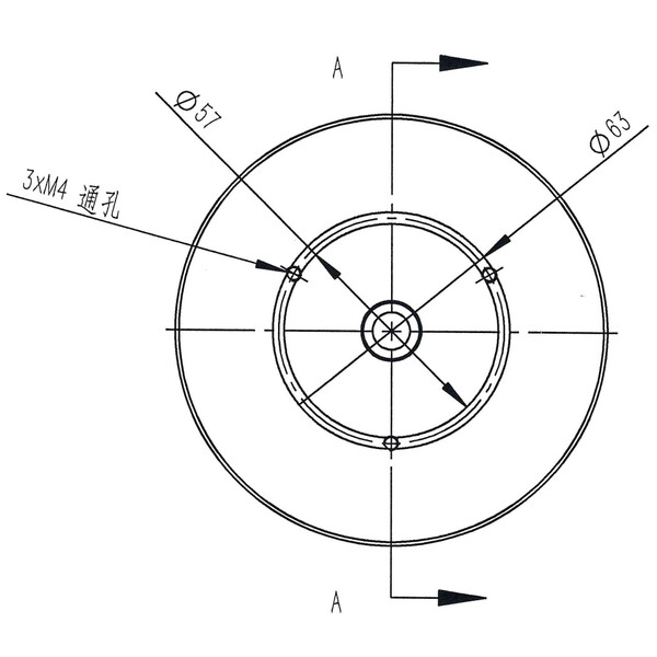 Omegon Adaptador de rosca fotográfica de 3/8'' para columna Pro