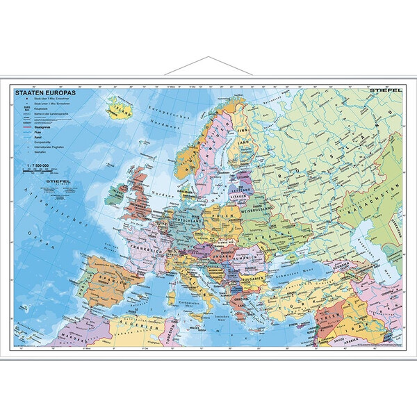 Stiefel Mapa de Europa. político